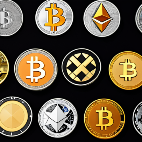 **Digital Currencies Overview**: Create an illustration showcasing various digital currencies like Bitcoin and Ethereum, highlighting their unique features. Include elements like blockchain technology, security, and decentralization to represent the new financial era.