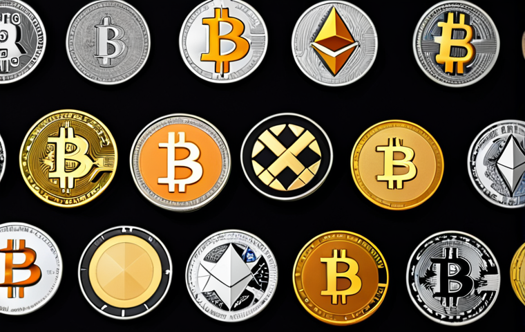 **Digital Currencies Overview**: Create an illustration showcasing various digital currencies like Bitcoin and Ethereum, highlighting their unique features. Include elements like blockchain technology, security, and decentralization to represent the new financial era.